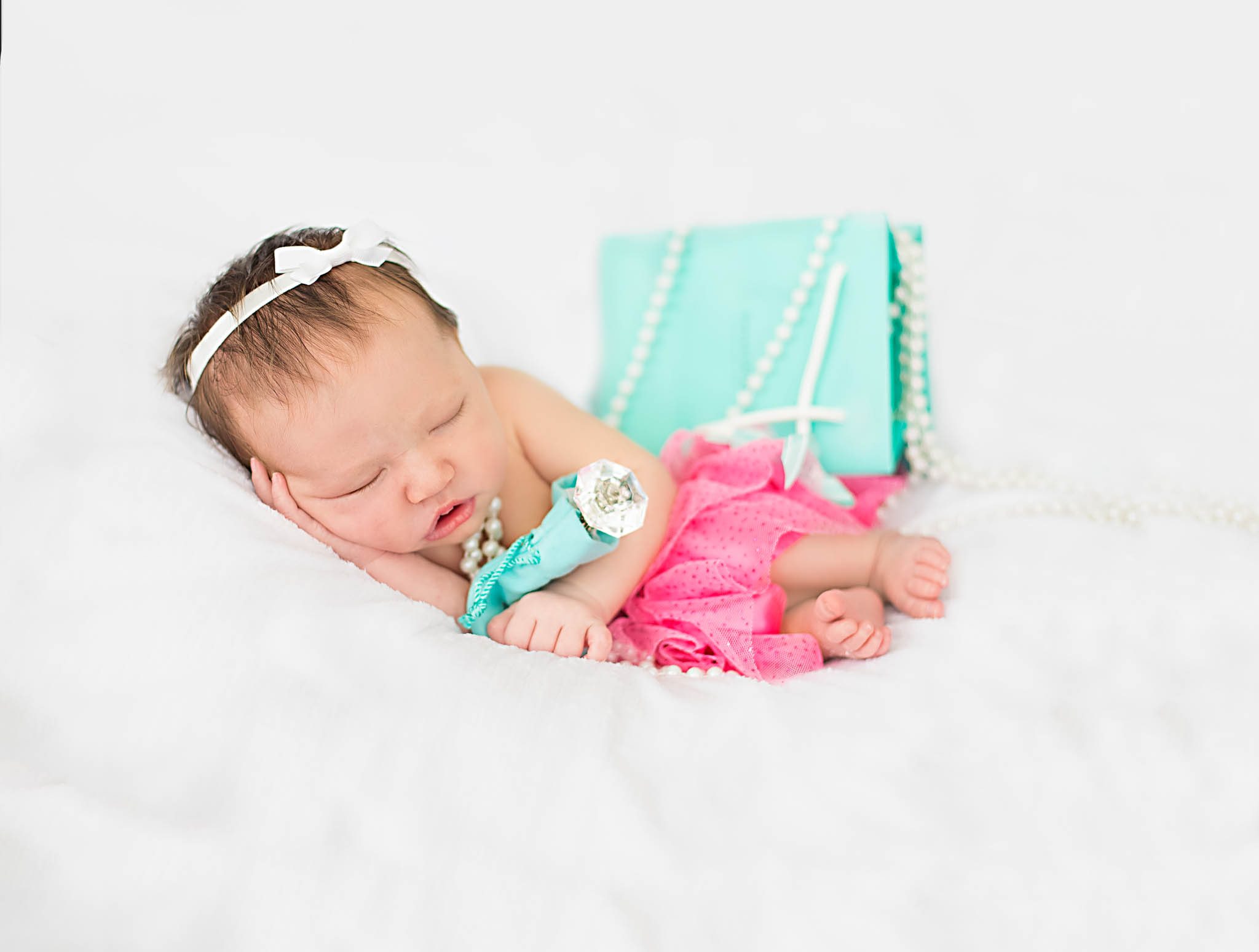 Newborn session with props