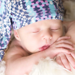 newborn girl, newborn hat, baby basket, southern maine newborn photographer 