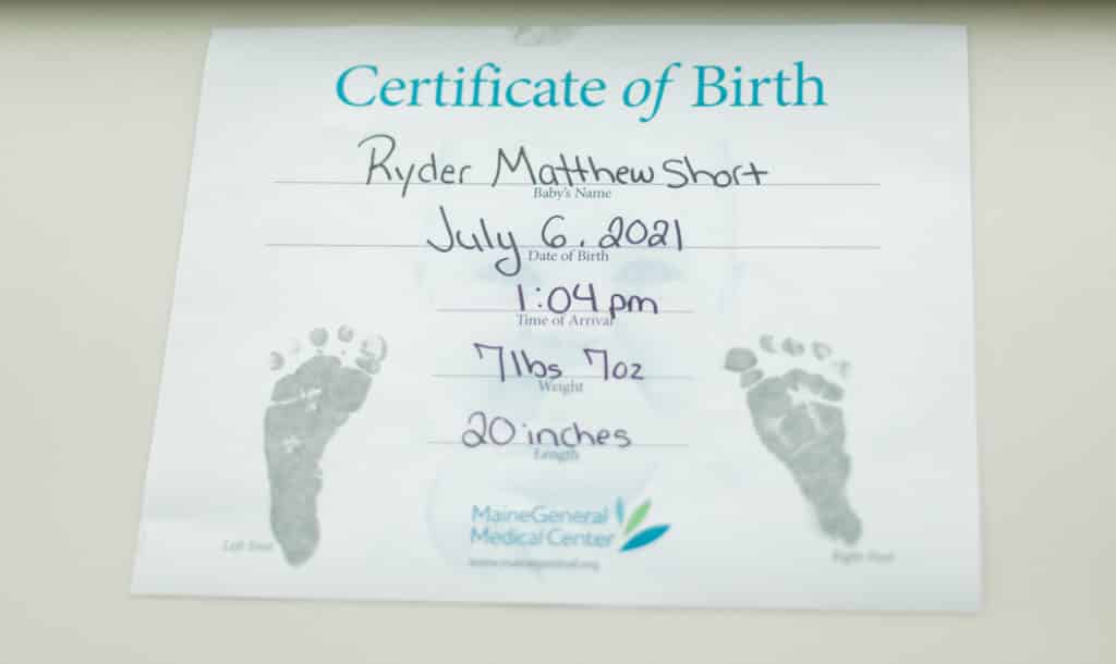 birth certificate photo
