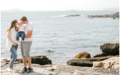 Boothbay Maine Maternity Session at Ocean Point