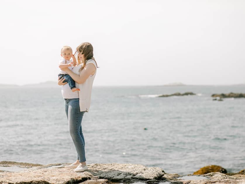 Maine Maternity Photographer, Booth bay, Ocean Point 