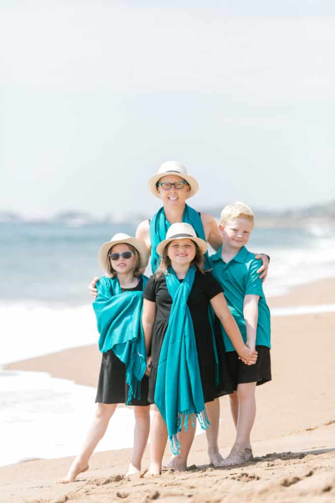 family beach photo, ovarian cancer, bath maine, Reid state park