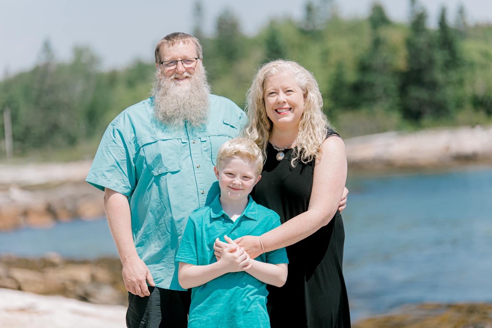 beach family photo, Reid State Park, coastal maine views